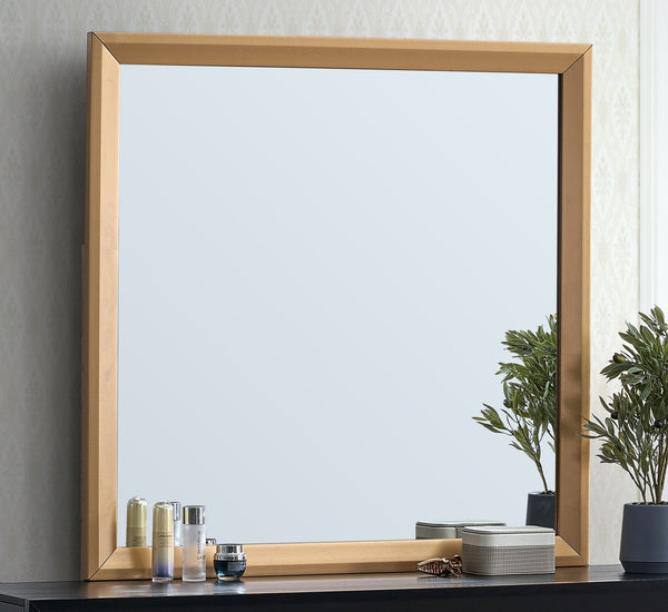 English Elm Kramer Square Gold Frame Wall Mirror with Low Distortion Glass for Bedroom Accent B078P497919