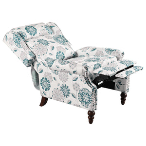 English Elm Christopher Knight Home® - 29.75" Push Back Recliner Chair with Wingback Design, Gourd Wooden Legs, Polyester Upholstery, Cozy Comfort White N763P201072Z