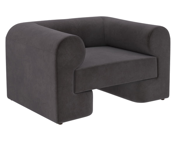 Sunpan Ionic Armchair - Contemporary Elegance with Luxurious Upholstery for Ultimate Comfort and Style Meg Ash