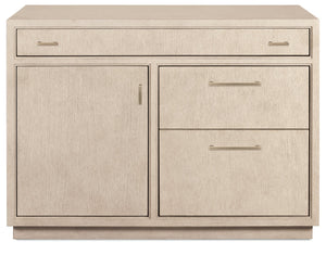 Hooker Furniture Marlowe White Oak Executive Desk with Cable Management and Locking File Storage 22.00L x 42.00W x 30.00H 6420-10412-80