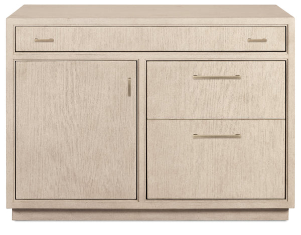 Hooker Furniture Marlowe White Oak Executive Desk with Cable Management and Locking File Storage 22.00L x 42.00W x 30.00H 6420-10412-80