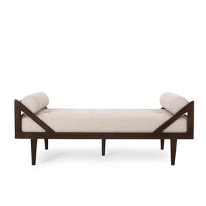 English Elm Chaise Lounge with Button Tufting Waffle Stitch Bentwood Frame for Living Room 70758.00
