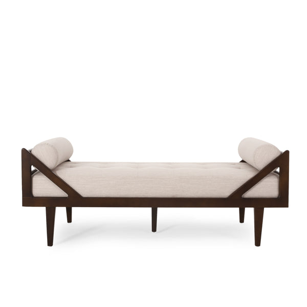 English Elm Chaise Lounge with Button Tufting Waffle Stitch Bentwood Frame for Living Room 70758.00