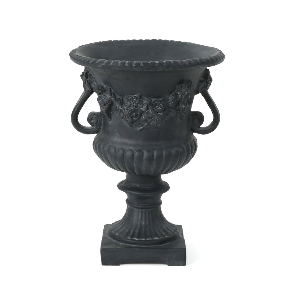 English Elm Buena Vista Handcrafted Urn Planter Sculptural Indoor Outdoor Garden Focal Piece 62166.00BLK