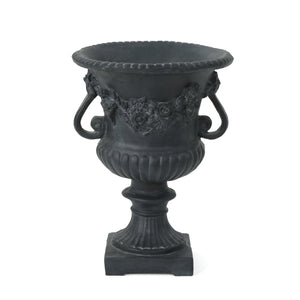 English Elm Buena Vista Handcrafted Urn Planter Sculptural Indoor Outdoor Garden Focal Piece 62166.00BLK