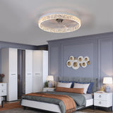 Acrylic Ceiling Fan Light w/ Remote, Dimmable LED Chandelier, 6-Speed, Quiet Motor, Flush Mount - Living Room, Bedroom, Dining Room