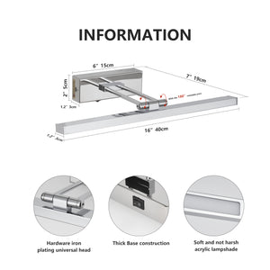 English Elm Battery Picture Light 16" Wireless LED Rechargeable Art Light with Remote Dimmer Sleek Metal Finish Chrome W2312P374957