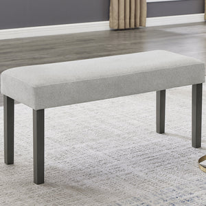 English Elm Selena Upholstered Bench Two-tone Rubberwood Frame Modern Entryway Bedroom Seat B061P406087