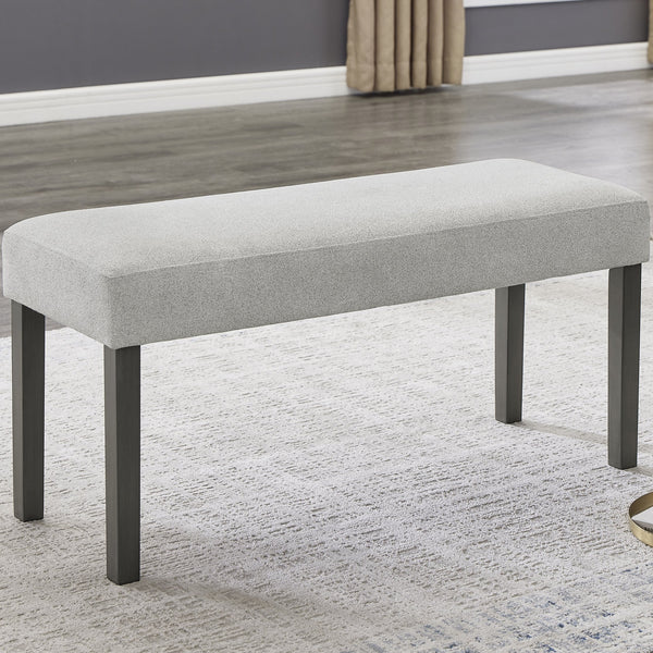 English Elm Selena Upholstered Bench Two-tone Rubberwood Frame Modern Entryway Bedroom Seat B061P406087