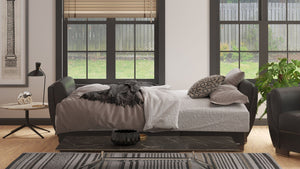 English Elm Primenest Skyhaven Convertible Chaise Lounge With Storage, Modern Pu Leather, Versatile Sleeper Solution B030P303525-GIGA