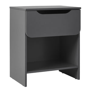 Domm Modern Scandinavian Nightstand with Open Cubby, Sleek Design & Quick 30-Minute Assembly