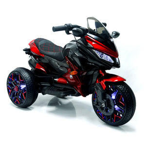 English Elm Kids Electric Ride on Motorbike with Led Wheels Pu Seat Bluetooth and Training Support W1760P252034