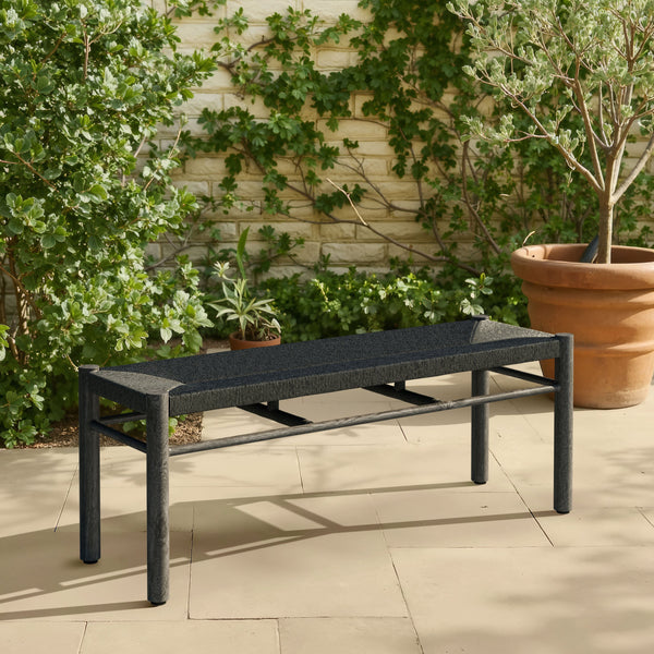 Zuo Modern Iska Bench - Modern Aluminum Seating Solution For Stylish Home Decor And Versatile Spaces Black Aluminum 704087-zuo-modern