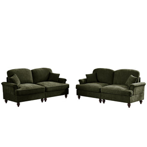 English Elm Classic Modular Sofa Set - Elegant 2-Piece Living Room Couch With Flared Arms & Versatile Designs W3041S00265