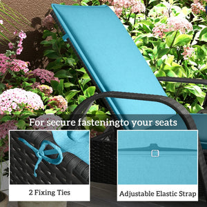English Elm Lounge Chair Cushion Set of 2 with Upf 50 Polyester Foam Patio Chaise Pad T3971P459629