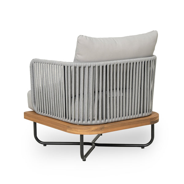 English Elm Christopher Knight Home® - Lucca Modern Acacia Wood Club Chair Set Of 2 With Water-Repellent Cushions For Outdoor Comfort N773P208099G2