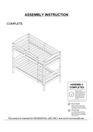English Elm Twin Arch Slat Bunk Bed with Patented Insert & Lock Joint System — Sturdy Transitional Style, Space-Saving Design Espresso 14 L x 81 W x 9 H B2741P346378