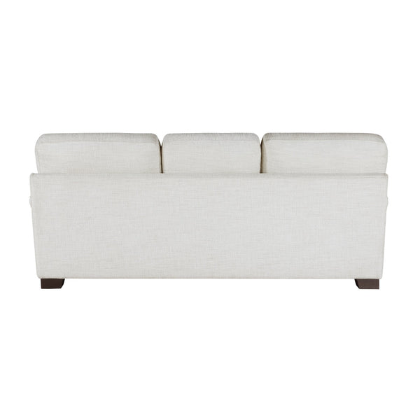 English Elm Modern Elegance 2-Piece Sofa Set - Cream Chenille Loveseat & Sofa With Decorative Pillows, Chic Design B011S01509