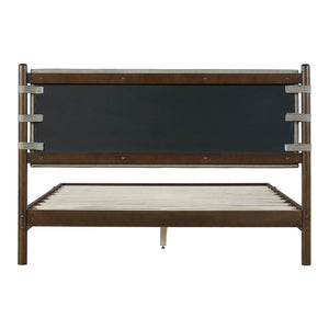 English Elm Christopher Knight Home® - Premium Rubber Wood Platform Bed Frame - Stylish Queen Bed With Elegant Headboard In Walnut & Grey N770P288638D_N770P288639D