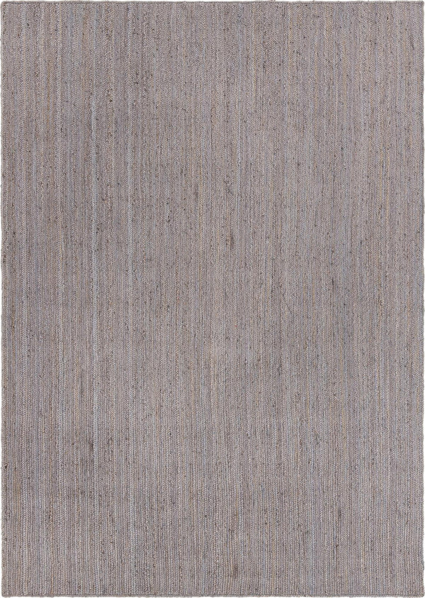 Unique Loom Braided Jute Dhaka Hand Woven Solid Rug Gray,  10' 0" x 14' 1"