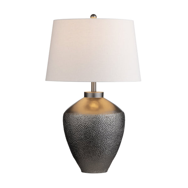 Crestview Collection 31.5"H Textured Urn Table Lamp With Linen Shade - Modern Resin Design For Elegant Lighting & Style   Cvazvp111