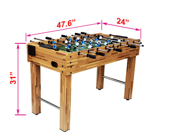 English Elm Soccer Foosball Table Compact 4 Foot Mdf Build for Game Room Family Fun W1936P308760