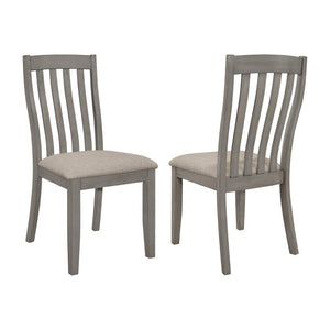 English Elm Set Of 2 Coastal Grey Dining Chairs - Ergonomic, Stylish Upholstered Seats For Modern Interiors B016P223162-GIGA
