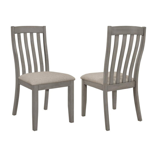 English Elm Set Of 2 Coastal Grey Dining Chairs - Ergonomic, Stylish Upholstered Seats For Modern Interiors B016P223162-GIGA