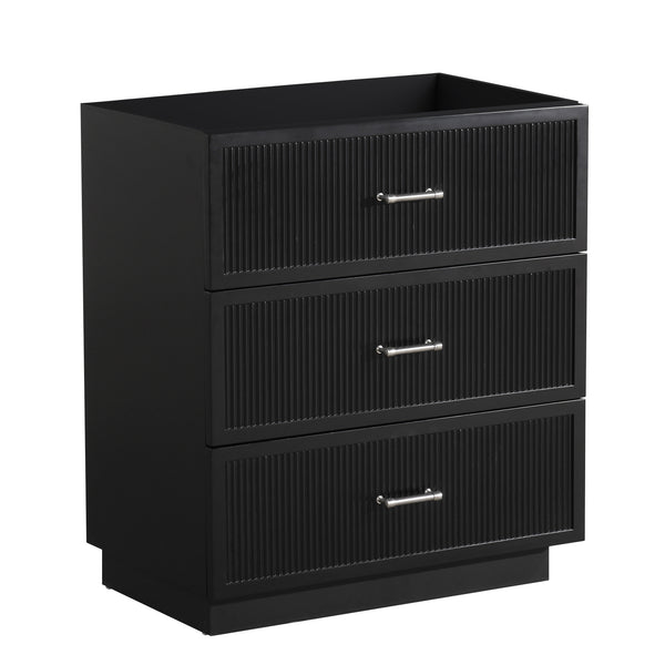 English Elm HK2305-30-WH 24" Floating Bathroom Vanity with Wall-Mount Design, Space-Saving Modern Sink Cabinet Black W1550P168215