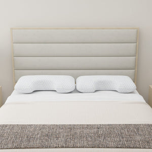 English Elm Fria Ergonomic Cooling Pillow with Italian Foam Core and Phase Change Sleep Technology B047P387679