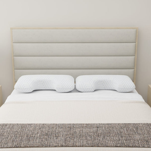 English Elm Fria Ergonomic Cooling Pillow with Italian Foam Core and Phase Change Sleep Technology B047P387679