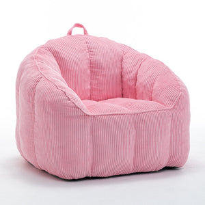 English Elm Giant Corduroy Bean Bag with Armrests Shredded Foam Lounge Chair for Living Room Pink W2200P442630
