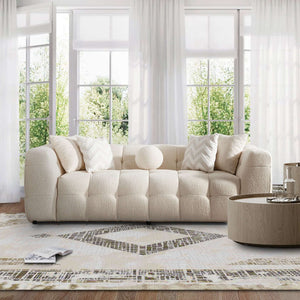 English Elm Ashcroft Furniture - Alana Tufted Ivory Boucle Sofa