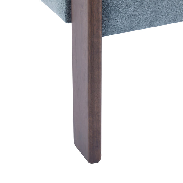 English Elm Christopher Knight Home® - Modern Velvet Upholstered Accent Arm chair with Barrel Back Design, Luxurious Velvet Comfort & Curved Legs Blue 29.5 L x 25.5 W x 14.5 H N776P205886C