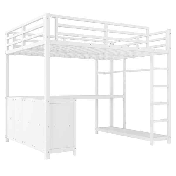 English Elm Twin House Bunk Bed with Slide Storage Stairs and Safety Rails for Kids Rooms W1580S00367