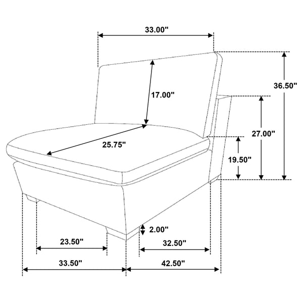 English Elm Murtagh Curved Modular Sectional Sofa with Deep Fabric Upholstery and Tapered Black Legs Ivory B062S01581