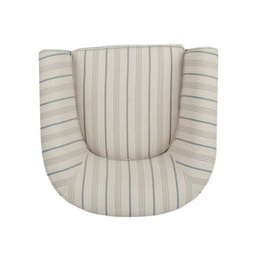 English Elm Swivel Club Chair Upholstered Rounded Seat with 360 Base for Living Room or Office N776P403612S