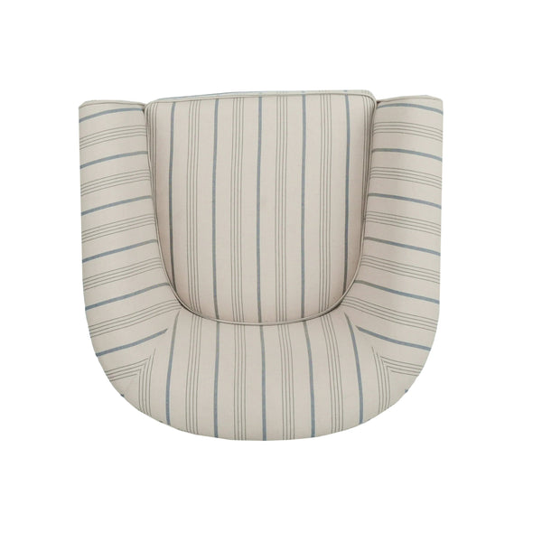 English Elm Swivel Club Chair Upholstered Rounded Seat with 360 Base for Living Room or Office N776P403612S