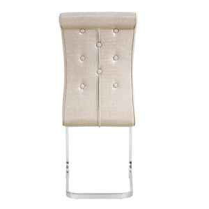 English Elm Set of 2 Glam Faux Alligator Pvc Dining Chairs with Crystal Buckle Bow Legs W3875P371041
