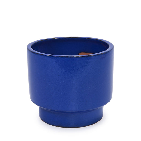 English Elm 3 Pieces Ceramic Flowerpot Set - Handcrafted Antique Blue-Green Planters For Indoor & Outdoor Use W3273P321546