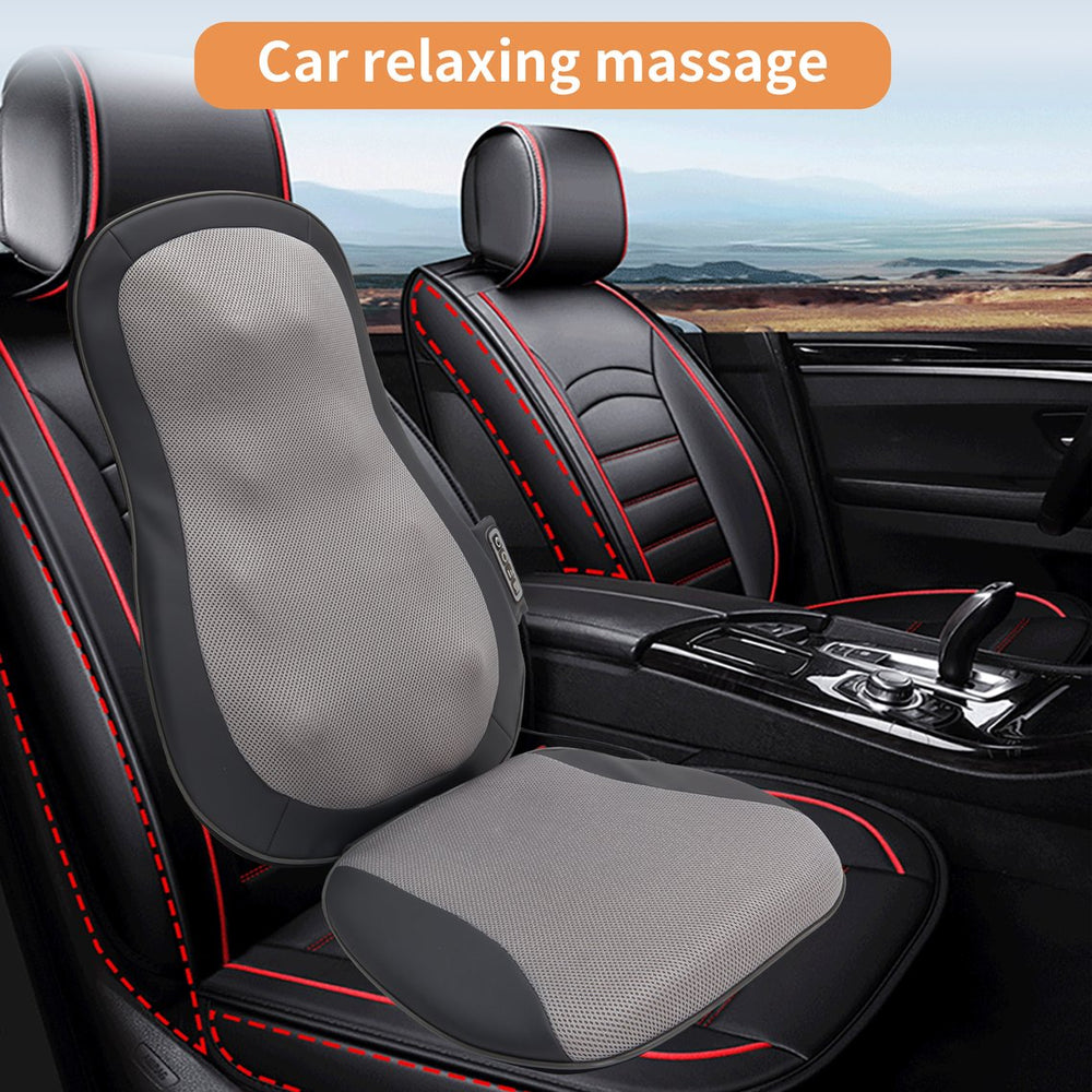 English Elm Massage Cushion with 3d Shiatsu Kneading Heat Pad for Office Chair or Car Seat W2297P224287