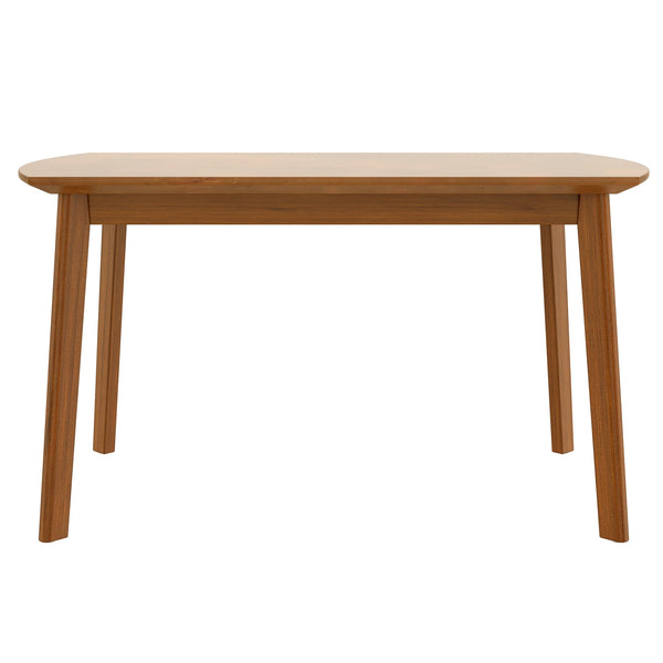 English Elm 47 Mid Century Modern Solid Wood Dining Table for 4, 51"x32" Rectangular Dinette, Minimalist Easy Assembly, Durable Finish, Kitchen-Friendly N752P271225D