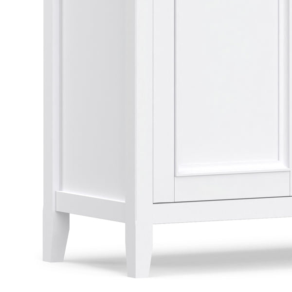 English Elm Amherst Shaker Pine Sideboard Wide Four Door Storage Cabinet for Dining Hallway White B136P481649