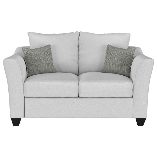 English Elm Alcazar Grey Mist 2-Piece Sofa Set – Stylish Comfort For Modern Living Rooms With Accent Pillows B062S01273