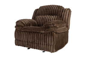 English Elm Living Chocolate Corduroy Glider Recliner Chair - Plush Manual Motion Rocker, Thick Padded Arms, Cozy Seat 46"x39"x41" B011P335401
