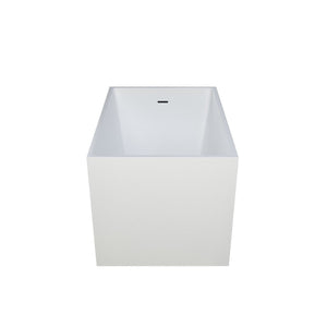 English Elm 39"×28" Freestanding Acrylic Soaker Tub Ergonomic Seat Glossy White Spa Bath T3785P380647