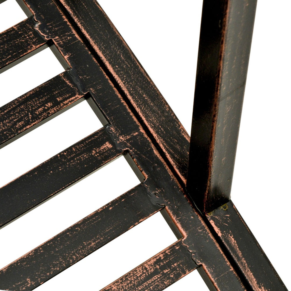 English Elm Outsunny 4' Metal Garden Bridge With Elegant Scrollwork, Safety Rails & Easy Assembly For Outdoor Decor W2225P217548-GIGA