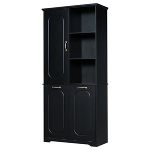 English Elm [video] Freestanding 68 Inch Tall Storage Cabinet with Tilt Out Hampers and Soft Close Door Black N759S427900B