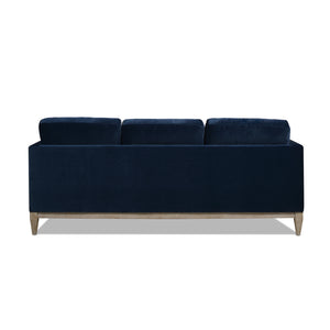 English Elm Jennifer Taylor Home - Knox 84" Modern Farmhouse Sofa In Dark Navy Velvet - Cozy, Durable, And Stylish For Any Living Space B2719P238334