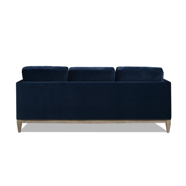 English Elm Jennifer Taylor Home - Knox 84" Modern Farmhouse Sofa In Dark Navy Velvet - Cozy, Durable, And Stylish For Any Living Space B2719P238334